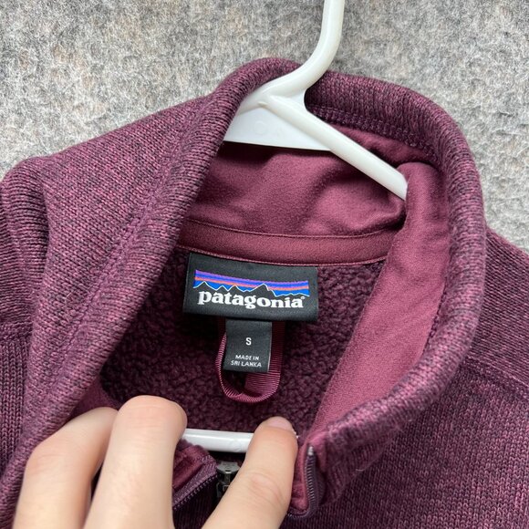 Patagonia Sweater Women Small Burgundy Half Zip Fleece Better Pullover 25618 - Picture 5 of 13